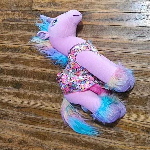 Build-A-Bear BEARY FEARY FRIENDS Rainbow Unicorn Plush 16" - Picture 2 of 6